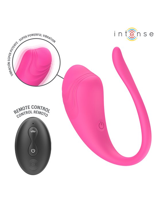 Intense Olivia - Ovetto Vibrante in Silicone Rosa con Telecomando
