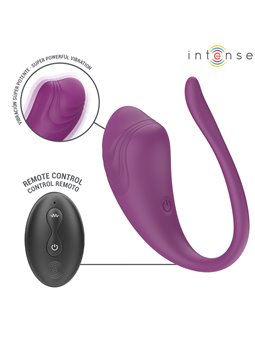 Intense Olivia - Purple Silicone Vibrating Egg with Remote Control
