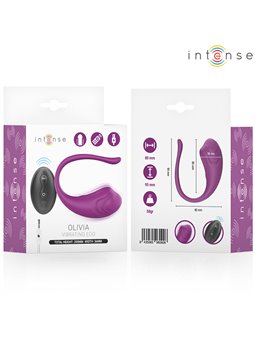 Intense Olivia - Purple Silicone Vibrating Egg with Remote Control
