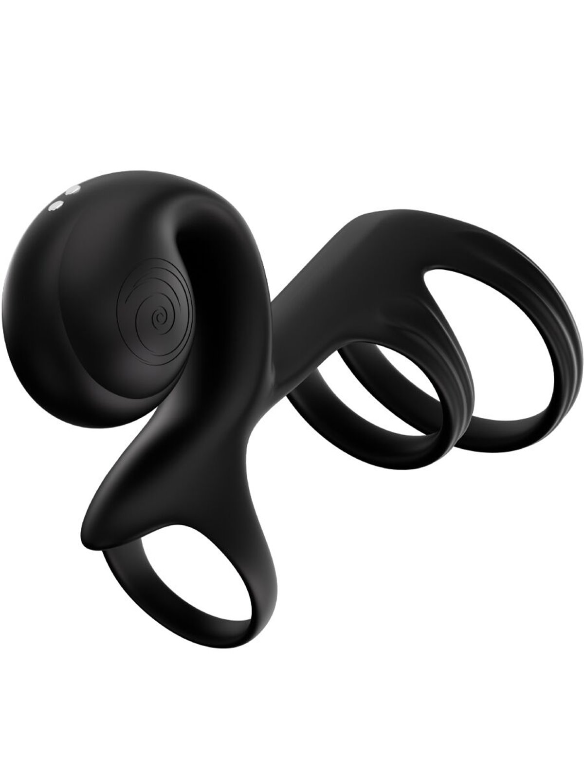 Snail Vibe Jovi Arc - Triple Vibrating Cock Ring Black for Couples