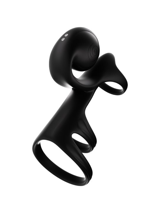 Snail Vibe Jovi Arc - Triplo Anello Fallico Vibrante Nero per Coppia
