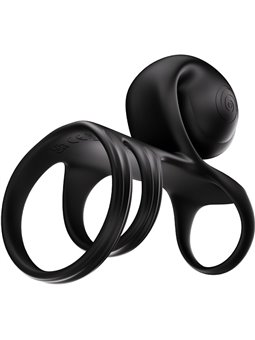 Snail Vibe Jovi Arc - Triplo Anello Fallico Vibrante Nero per Coppia