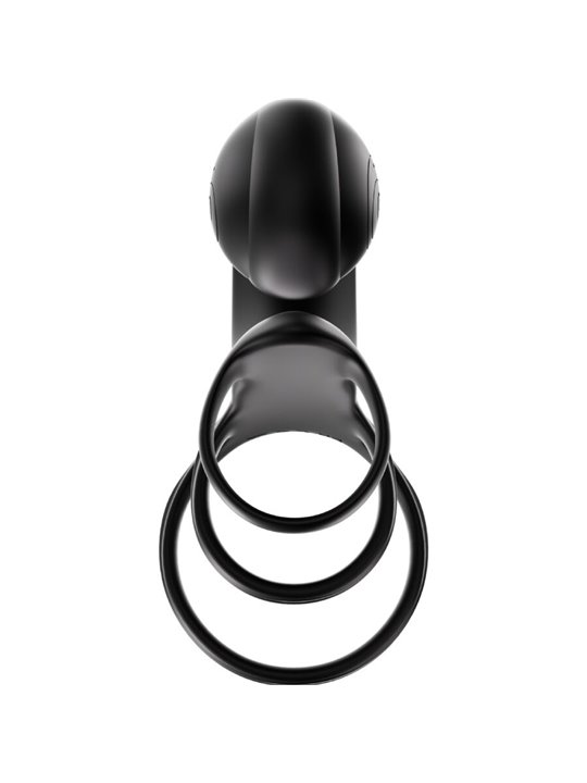 Snail Vibe Jovi Arc - Triplo Anello Fallico Vibrante Nero per Coppia