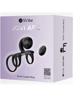 Snail Vibe Jovi Arc - Triplo Anello Fallico Vibrante Nero per Coppia