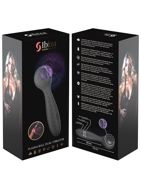 Ibiza - Double Silicone Vibrator Stimulator with Plasma Ball