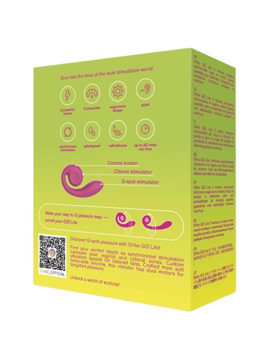 Snail Vibe Gizi Lite - Double G-Spot and Clitoral Vibrator Pink