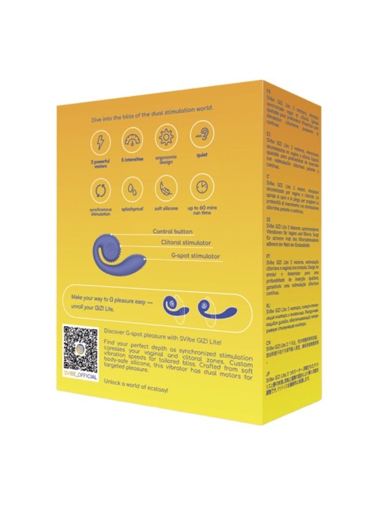 Snail Vibe Gizi Lite - Double G-Spot and Clitoral Vibrator Purple