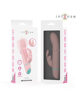 Intense Alvin - Vibratore Rabbit Rotante e Oscillante in Silicone Rosa