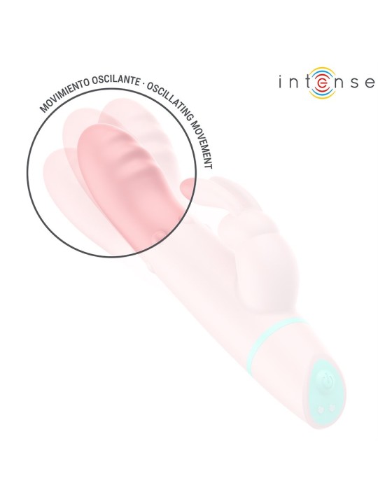 Intense Alvin - Vibratore Rabbit Rotante e Oscillante in Silicone Rosa