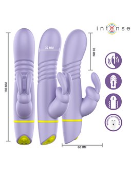 Intense Helen - Vibratore Rabbit con Funzione Spinta in Silicone Viola