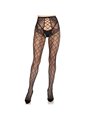 Leg Avenue 1966 - Fishnet Tights with Open Crotch One Size Black