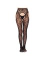 Leg Avenue 1967 - Collant in Pizzo con Cavallo Aperto Taglia Unica Nero