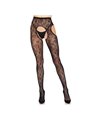 Leg Avenue 1967 - Collant in Pizzo con Cavallo Aperto Taglia Unica Nero