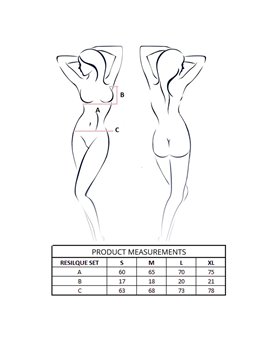 Passion Resilque - Completo Intimo Reggiseno + Perizoma Rosa L/XL