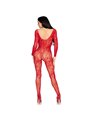 Leg Avenue 89366 - Red Floral Lace Bodystocking One Size