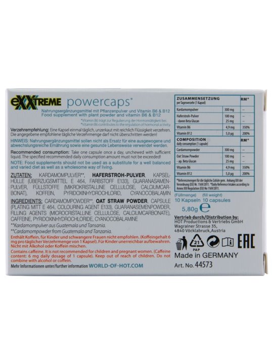 Hot Exxtreme Power - Integratore per la Resistenza Sessuale 10 Cp