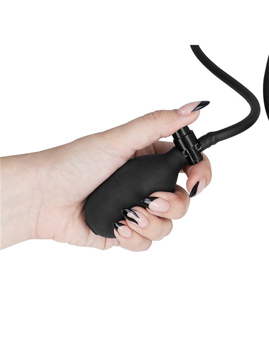 Fetish Submissive Bondage - Inflatable Strangulation Collar with Chain