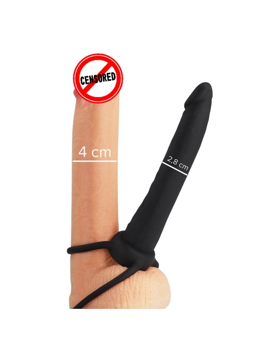 Mythology Cobi Onyx - Dildo Anale in Silicone con Anello Fallico 13 Cm