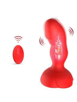 Armony Bloom - Vibratore Anale in Silicone Rosso con Telecomando