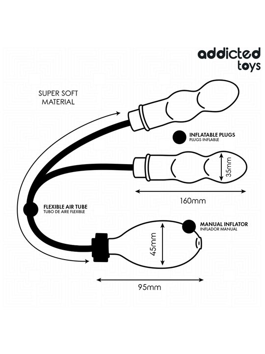 Addicted Toys - Doppio Plug Anale Gonfiabile Modello 3