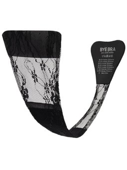 Bye-Bra - Seamless Black Lace Adhesive Thong, One Size