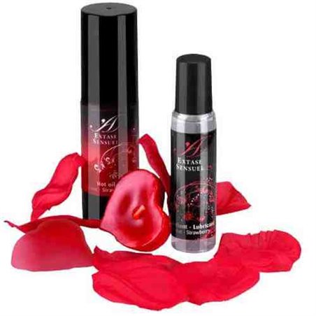 Extase Sensuel - Cofanetto Rouge Tentation Lubrificante Candela Olio Massaggi