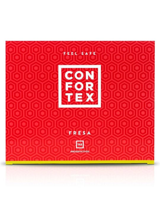 Confortex Strawberry - Scatola di Preservativi alla Fragola 144 Unità