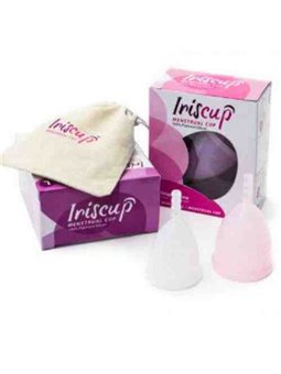 Iriscup - Coppa Mestruale Grande Rosa + Sacchetto Sterilizzatore Gratuito