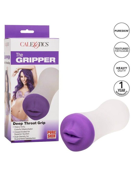 CalExotics Deep Throat GRip - Masturbatore Uomo Bocca Realistica in Silicone
