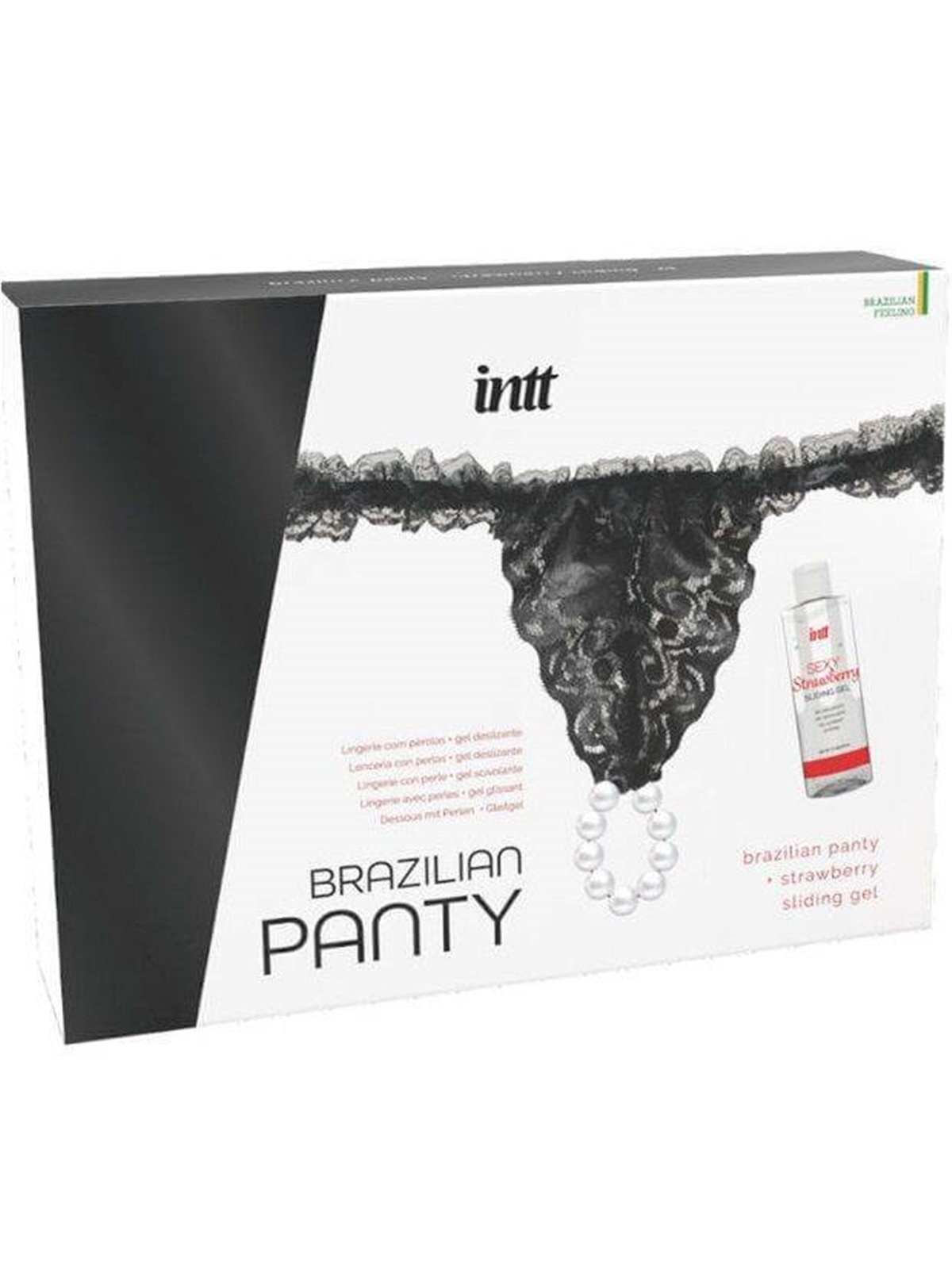 Intt Releases - Brazilian Black Panty with Pearls and Lubricant Gel 50 ML