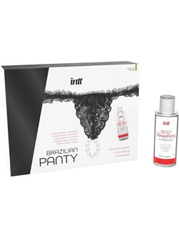 Intt Releases - Brazilian Black Panty with Pearls and Lubricant Gel 50 ML
