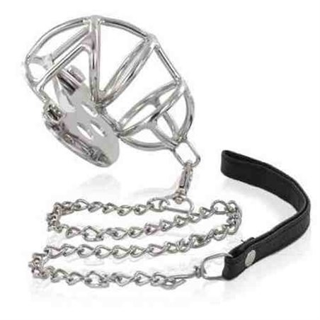 Metal Hard - Metal Chastity Ring with Strap