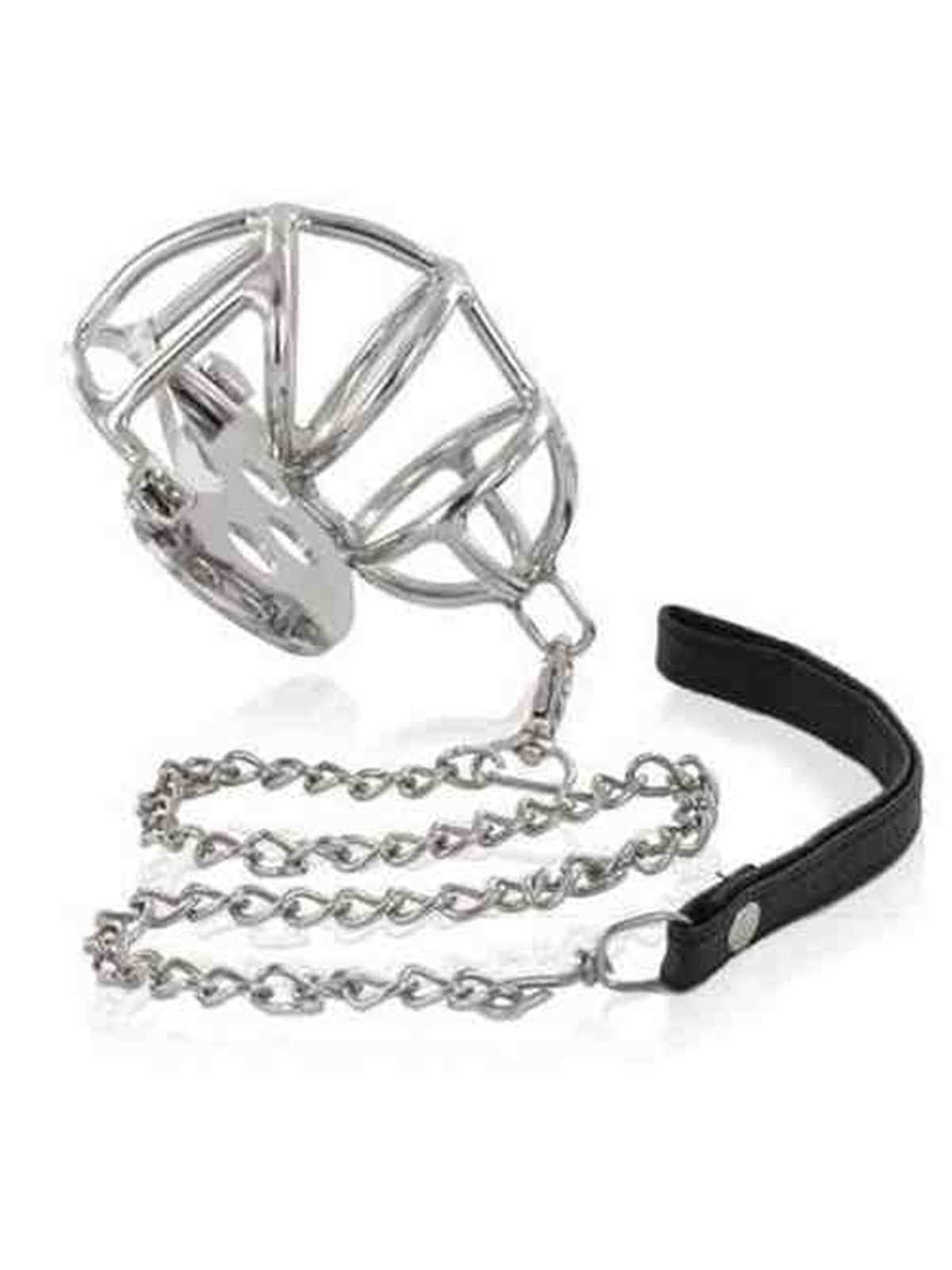 Metal Hard - Metal Chastity Ring with Strap