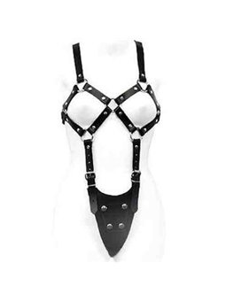 Leather Body Bdsm - Imbracatura per Dildo con Corpo a Vista