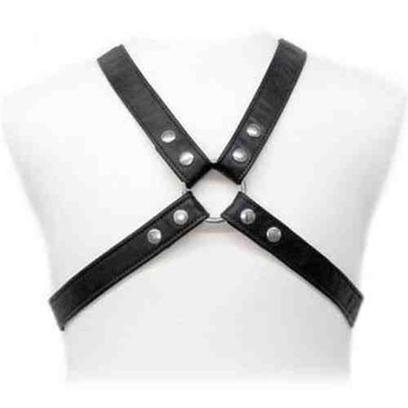 Leather Body Bdsm - Imbracatura Base in Pelle Nera