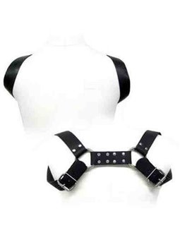 Leather Body Bdsm - Imbracatura per Fondina in Pelle Nera