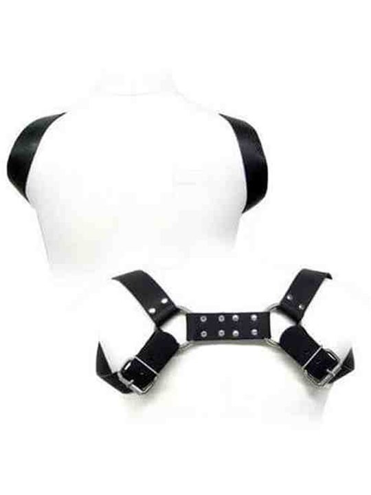 Leather Body Bdsm - Imbracatura per Fondina in Pelle Nera