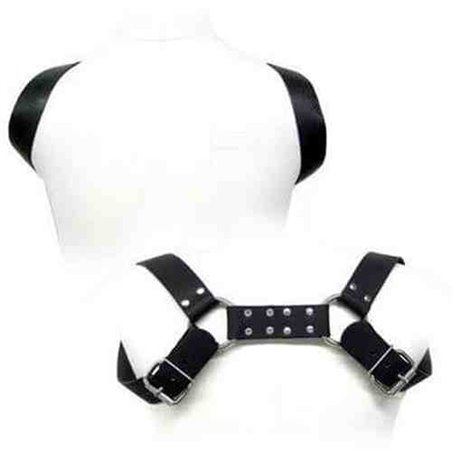 Leather Body Bdsm - Imbracatura per Fondina in Pelle Nera