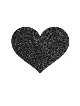 Bijoux - Indiscrets Flash Black Heart Nipple Cuts