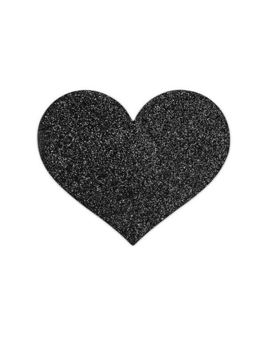 Bijoux - Indiscrets Flash Black Heart Nipple Cuts