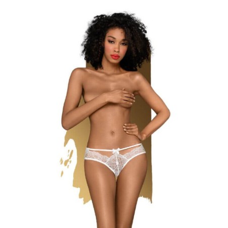Penthouse Adore - Mutandine in Pizzo Floreale - Taglia L/XL Bianco