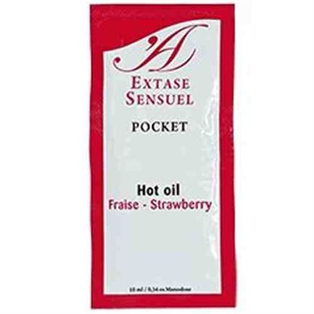 Extase Sensuel - Olio da Massaggio Stimolante effetto Calore alla Fragola 10 ML
