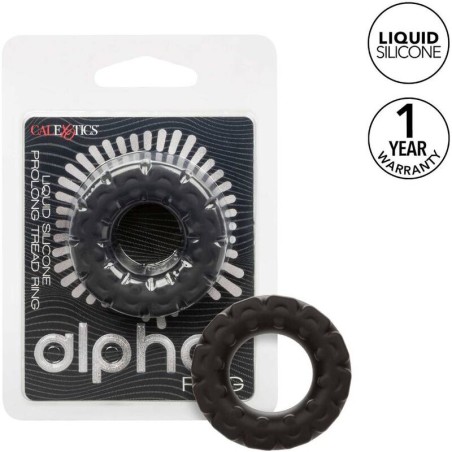 Calexotics Alpha Prolong Tread Ring - Anello Fallico in Silicone Nero