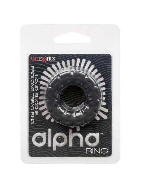 Calexotics Alpha Prolong Tread Ring - Anello Fallico in Silicone Nero
