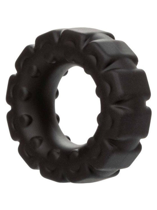 Calexotics Alpha Prolong Tread Ring - Anello Fallico in Silicone Nero