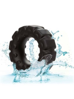 Calexotics Alpha Prolong Tread Ring - Anello Fallico in Silicone Nero
