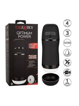 CalExotics Pulsar Stroker - Masturbatore per Uomo con Vibrazione e Aspirazione