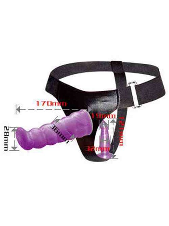Baile - Strap-On Anale e Vaginale Punto G 17 CM Lilla