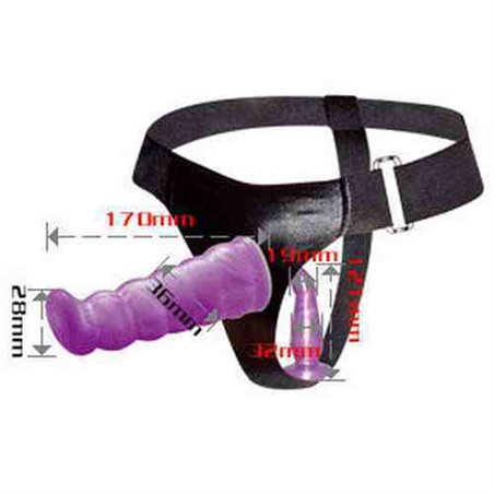 Baile - Strap-On Anale e Vaginale Punto G 17 CM Lilla