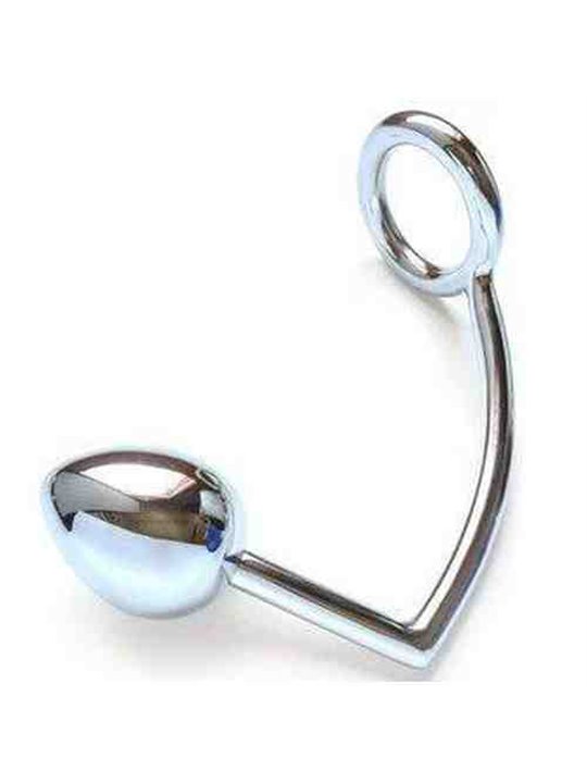 Metal Hard - Anello Fallico con Plug Anale 40 MM